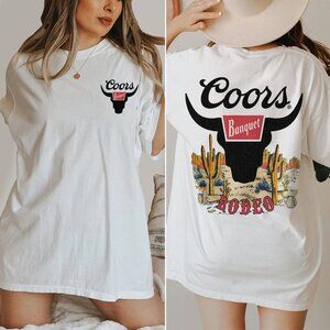 Coors Banquet Desert Shirt | Western Bull Head Vintage Country Style Unisex Top